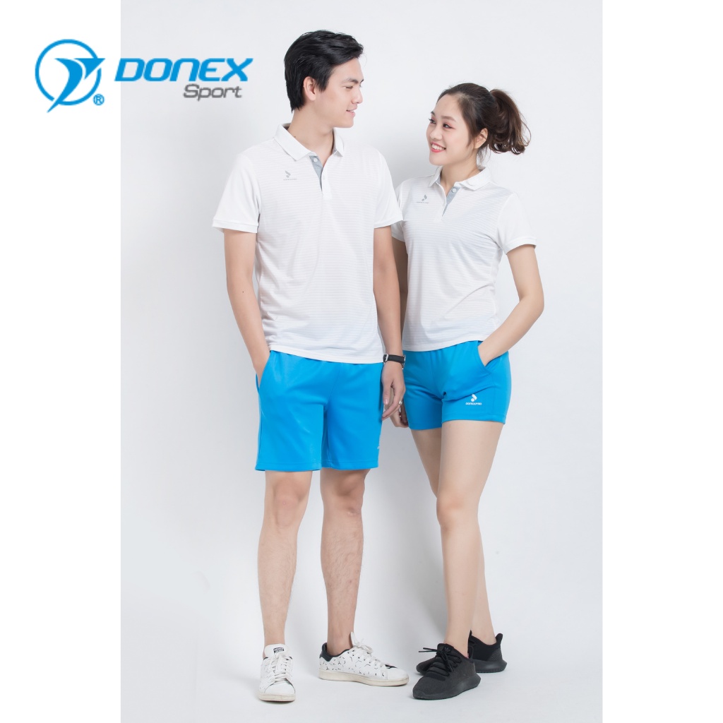 Áo Thể Thao Nữ DONEXPRO Chất Liệu Thun cá Sấu Cao Cấp, Họa Tiết Kẻ Ngang Chìm Cá Tính, Thiết Kế Tay Bo, Dáng Ôm AC-3374