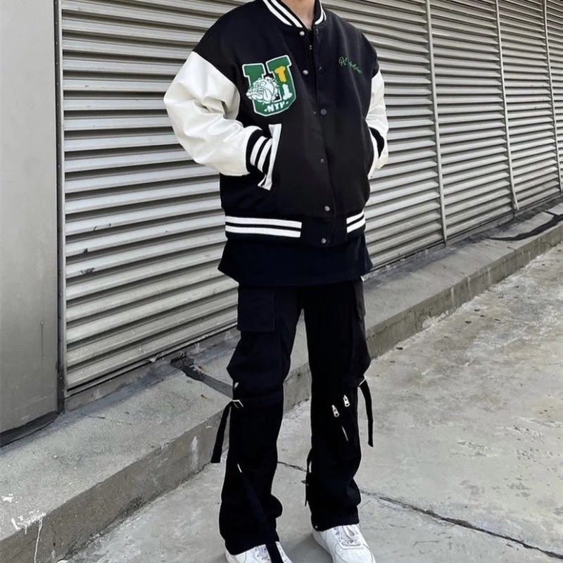 Áo khoác Varsity Jacket - Áo bomber tay da phối bo nhiều mẫu LOCAL brand - CUBI.STORE