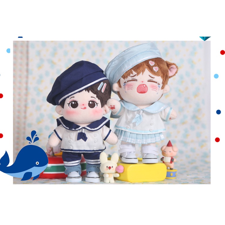BỘ ĐỒ ĐỒNG PHỤC THỦY THỦ CHO DOLL 15/20CM