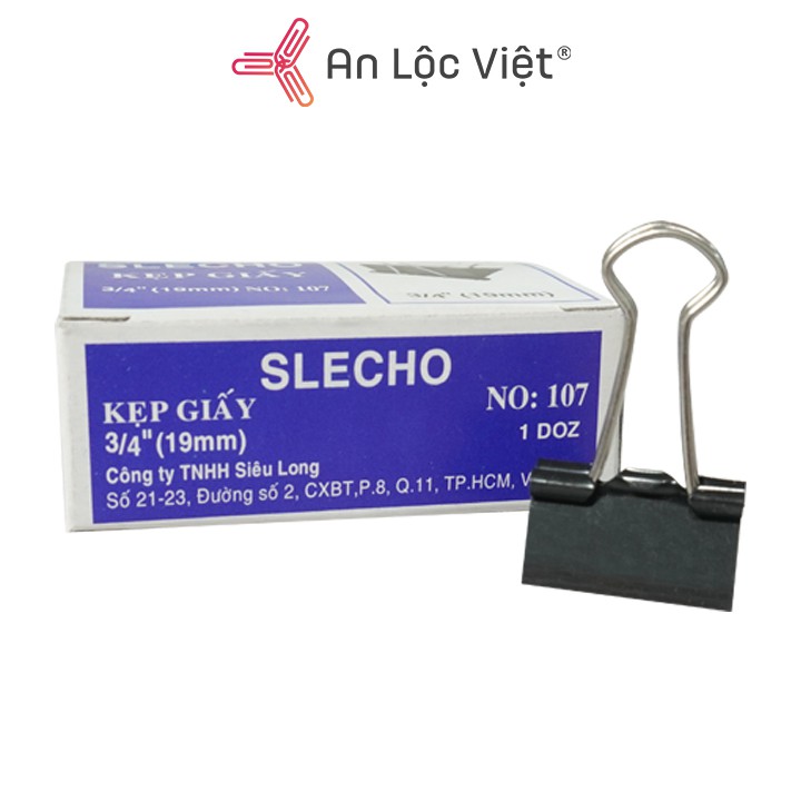 Kẹp bướm - Kẹp giấy Slecho 15mm, 19mm, 25mm, 32mm, 41mm, 51mm