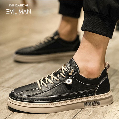 Giày Da Nam, Giày Sneaker Nam Đẹp EVIL CLASSIC 68 Cổ Thấp Phong Cách Cổ Điển [Full Box + Tặng Tất]