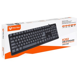 Bàn phím máy tính Meetion K202 USB (Đen) - Hàng chính hãng