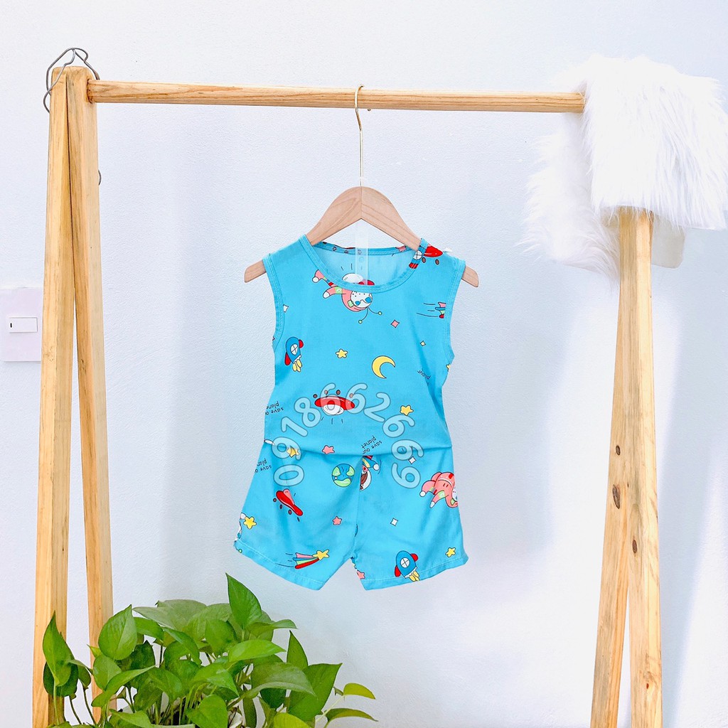 [Mã SKAMCLU8 giảm 10% cho đơn từ 100K] Bộ ba lỗ bé trai, vải lanh( tole) loại 1 size 5-22 kg