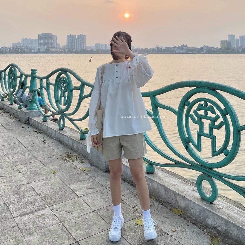 Áo sơ mi cúc bánh bèo KA12