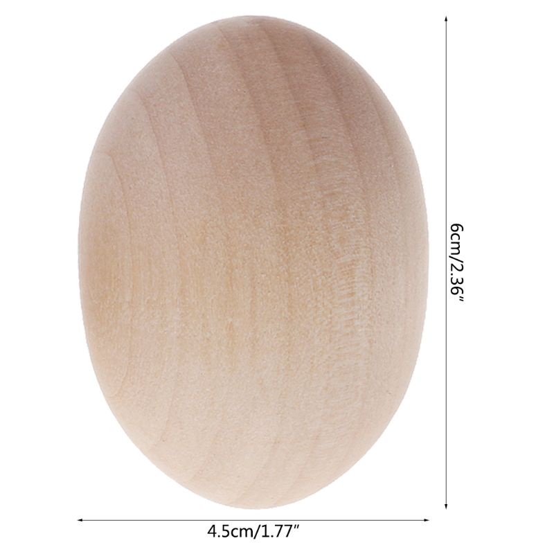 Trứng Gỗ Tự Nhiên Dùng Vẽ Tranh DIY Sáng Tạo