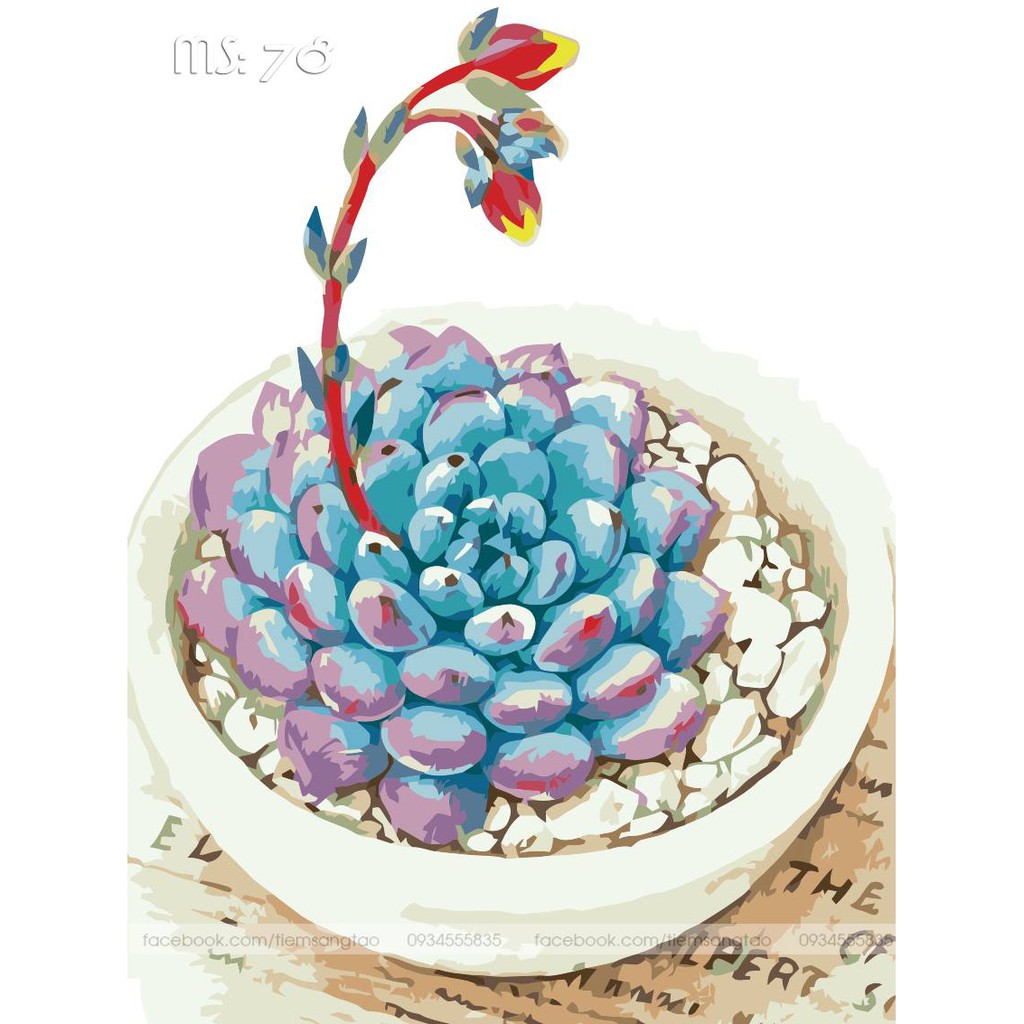 Tranh sơn dầu số hóa tự tô Tinh Khôi - Có Khung