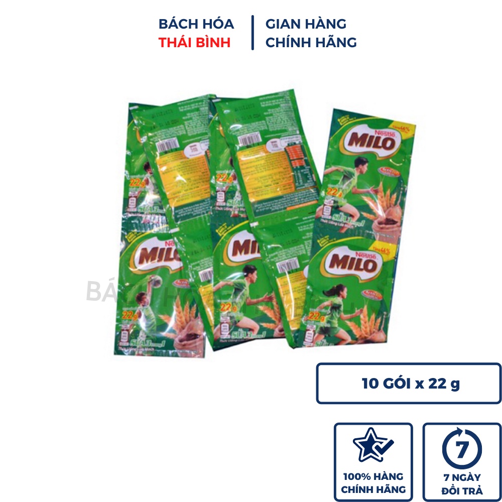 SỮA BỘT MILO 3 IN 1 NESTLÉ DÂY 10 GÓIx22g