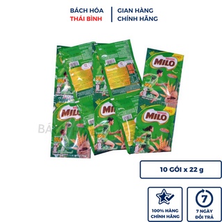 SỮA BỘT MILO 3 IN 1 NESTLÉ DÂY 10 GÓIx22g