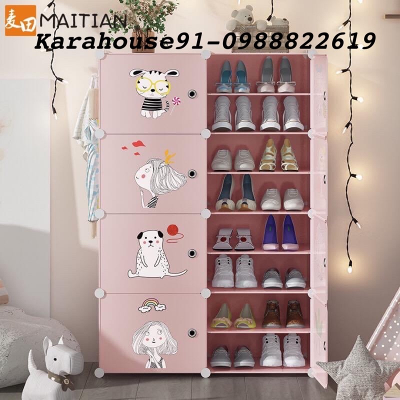 TỦ NHỰA ĐỂ GIÀY DÉP ĐA NĂNG THÔNG MINH 16 Ô (chia ô)