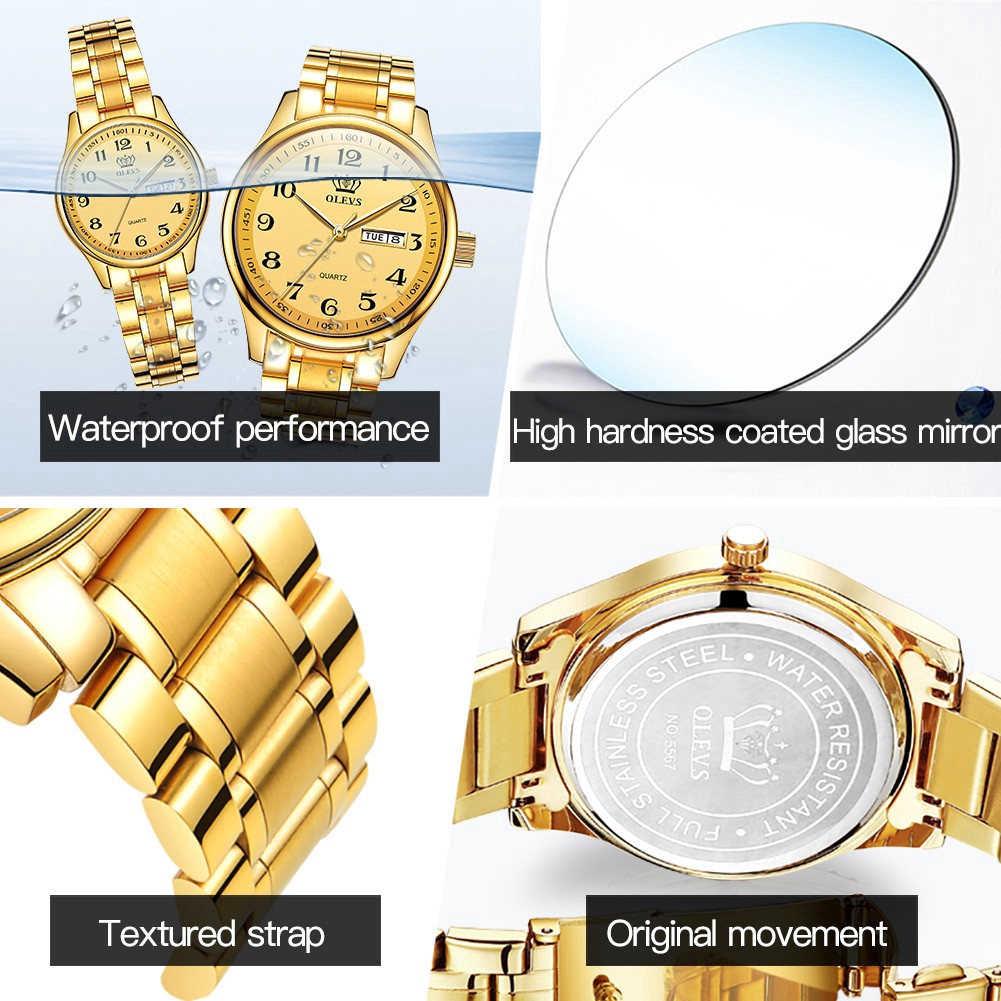 Đồng hồ đeo tay OLEVS chất lượng cao chống thấm nước cho nữ