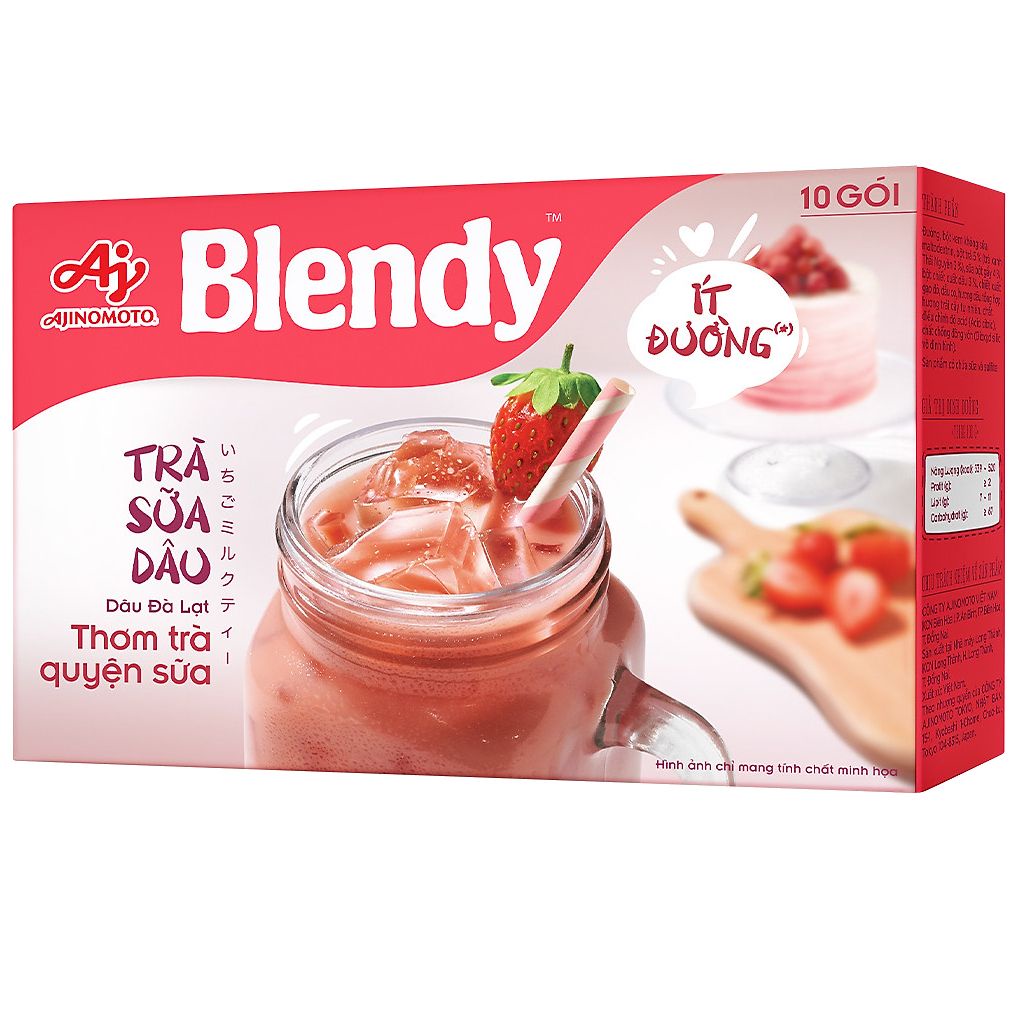 Trà sữa Blendy Mix Vị Matcha/Dâu/Royal Hộp 10 góix18gam