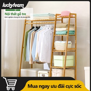 giá kệ gỗ treo quần áo, giá treo đồ phòng ngủ túi xách đơn giản hiện đại nhiều không gian FU152