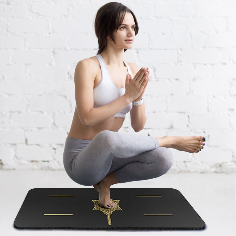 Thảm Tập Yoga Mini Bằng Cao Su Tự Nhiên Chống Trượt Dày 5mm