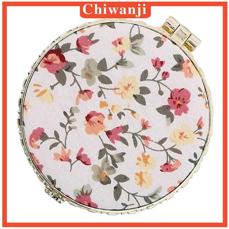 Gương Trang Điểm Gấp Gọn Bỏ Túi In Họa Tiết Hoa Xinh Xắn