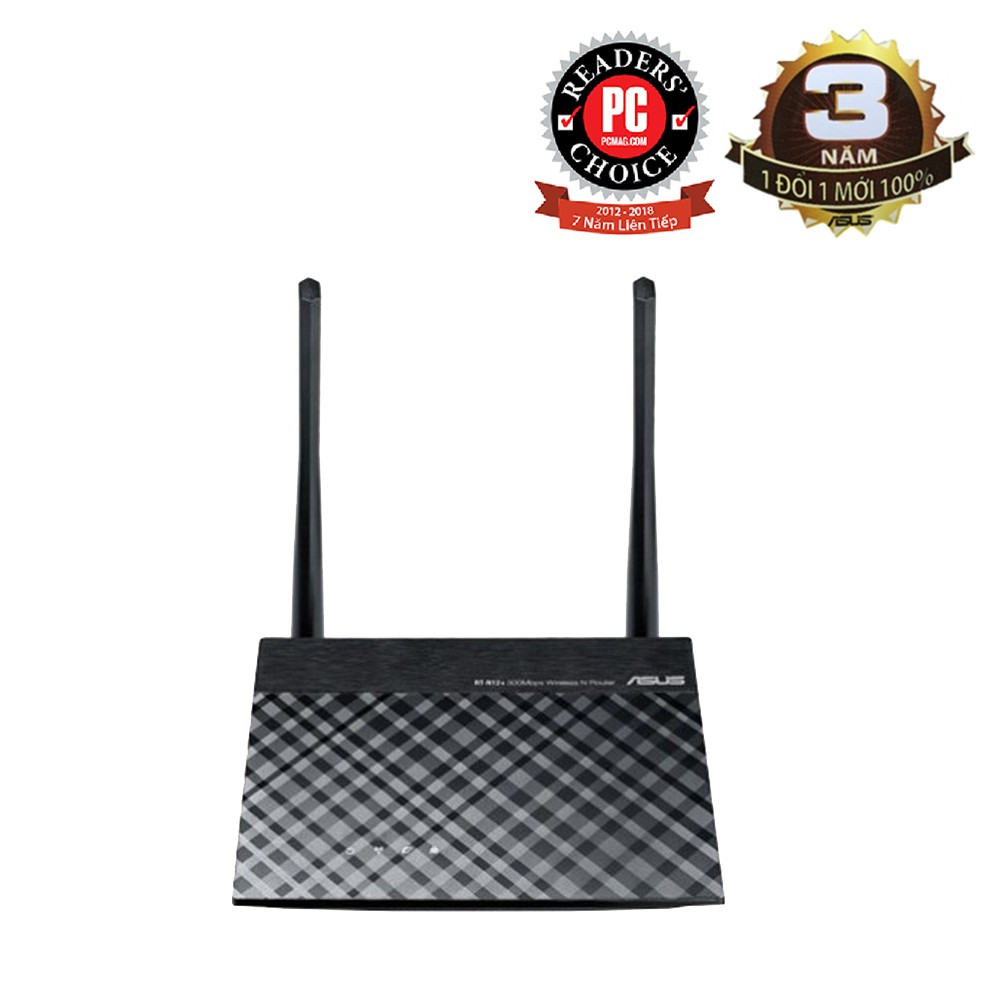 Bộ phát wifi Asus RT-N12+ Chuẩn N300, hỗ trợ tính năng lặp sóng-