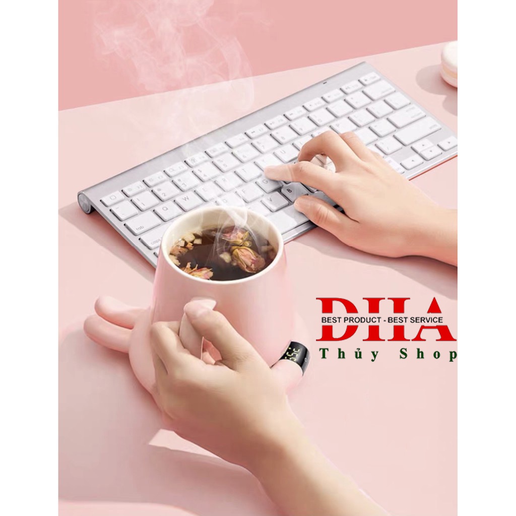 BỘ HÂM NÓNG SỮA - ĐỒ UỐNG TIỆN LỢI KÈM CỐC SỨ - THÌA DĨA. PHONG CÁCH SÀNH ĐIỆU CỦA DÂN CÔNG SỞ.