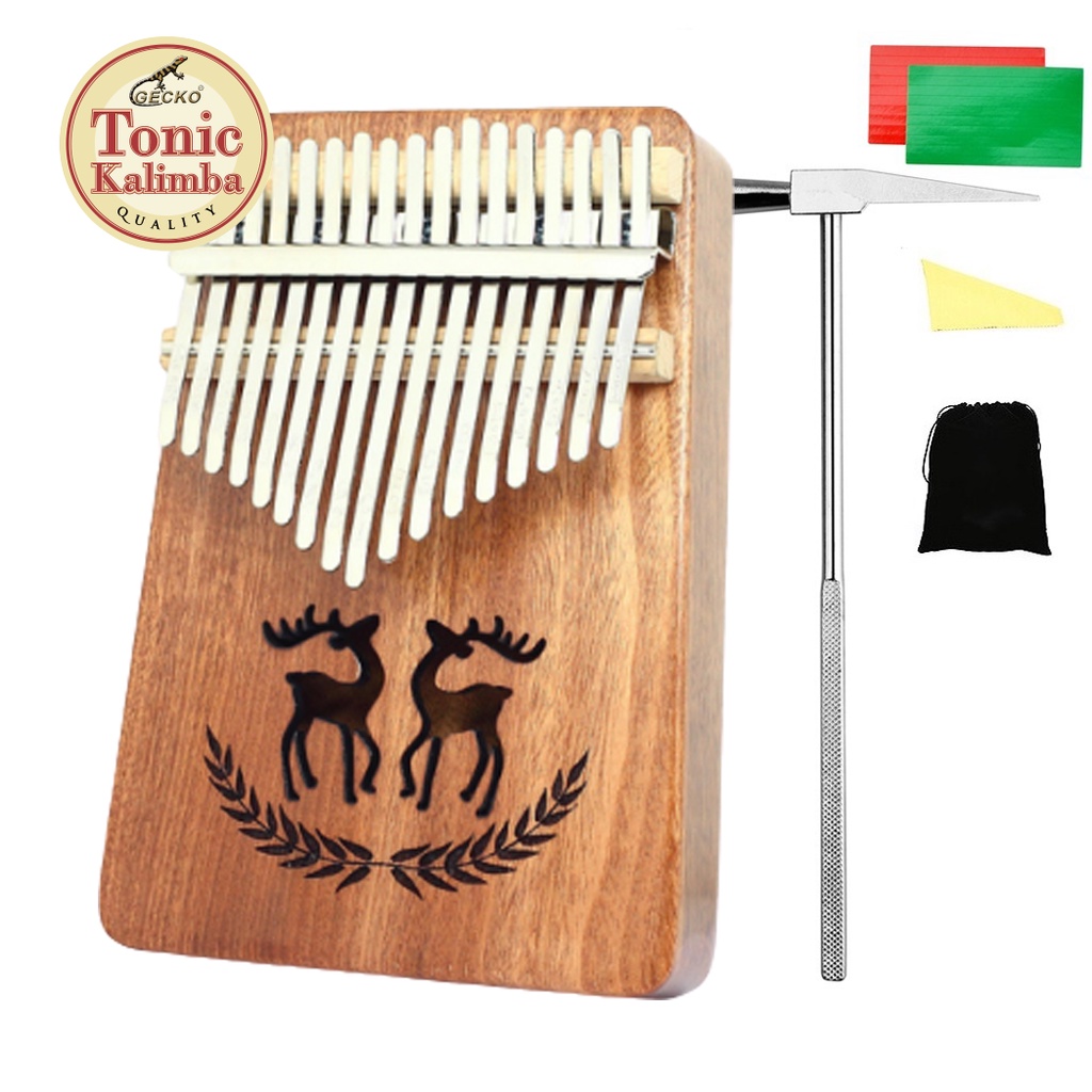 Đàn kalimba Tonic 17 phím gỗ Gụ cho bạn mới tập chơi NEWB000058 -Hàng chính hãng