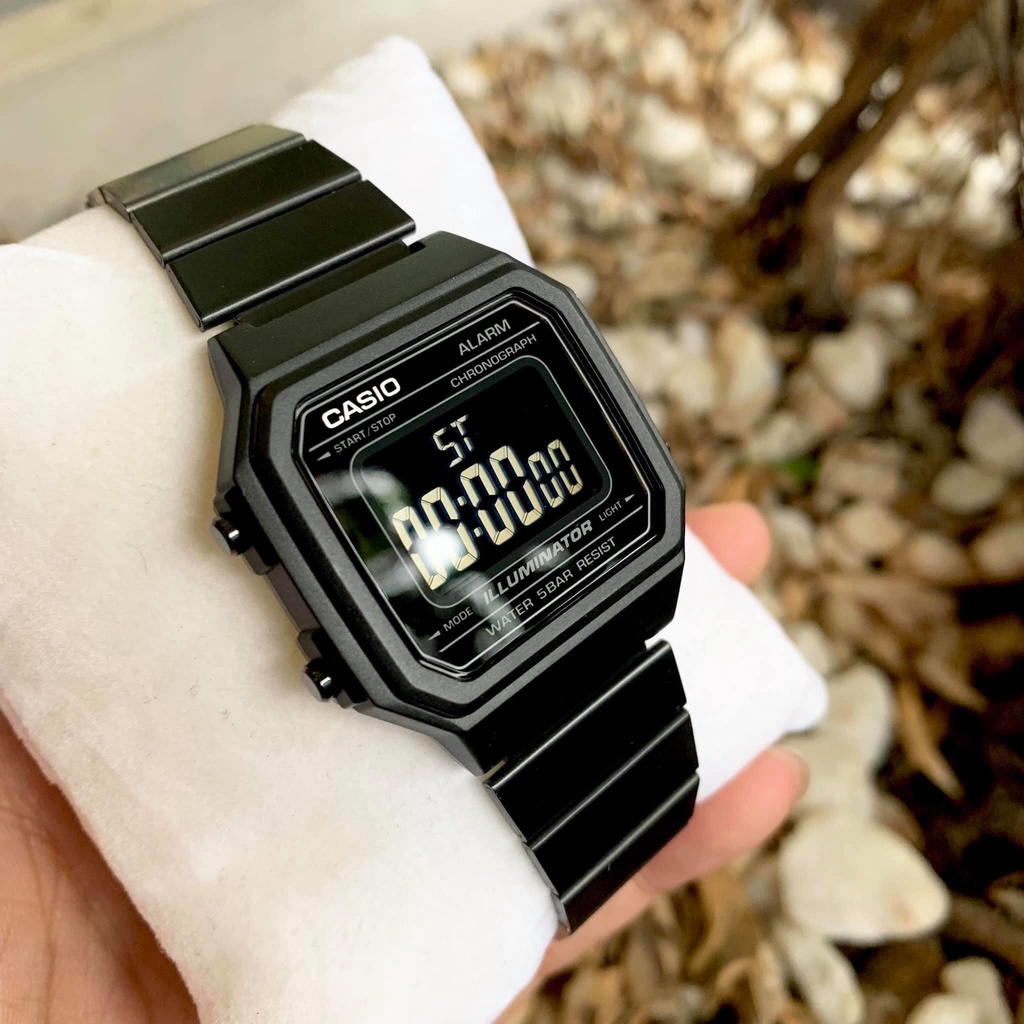 ĐỒNG HỒ NAM CASIO full đen , chính hãng  B650WB-1