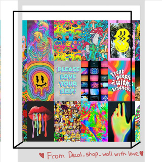 [FREESHIP EXTRA] Wall Collage dán tường trang trí decor phòng ngủ - theme Psychedelic indie