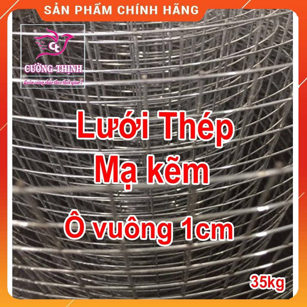 LƯỚI THÉP MẠ KẼM, Ô Vuông 1cm, Khổ 1m, Bán lẻ, Lưới làm chuồng, Loại Cuộn 35kg