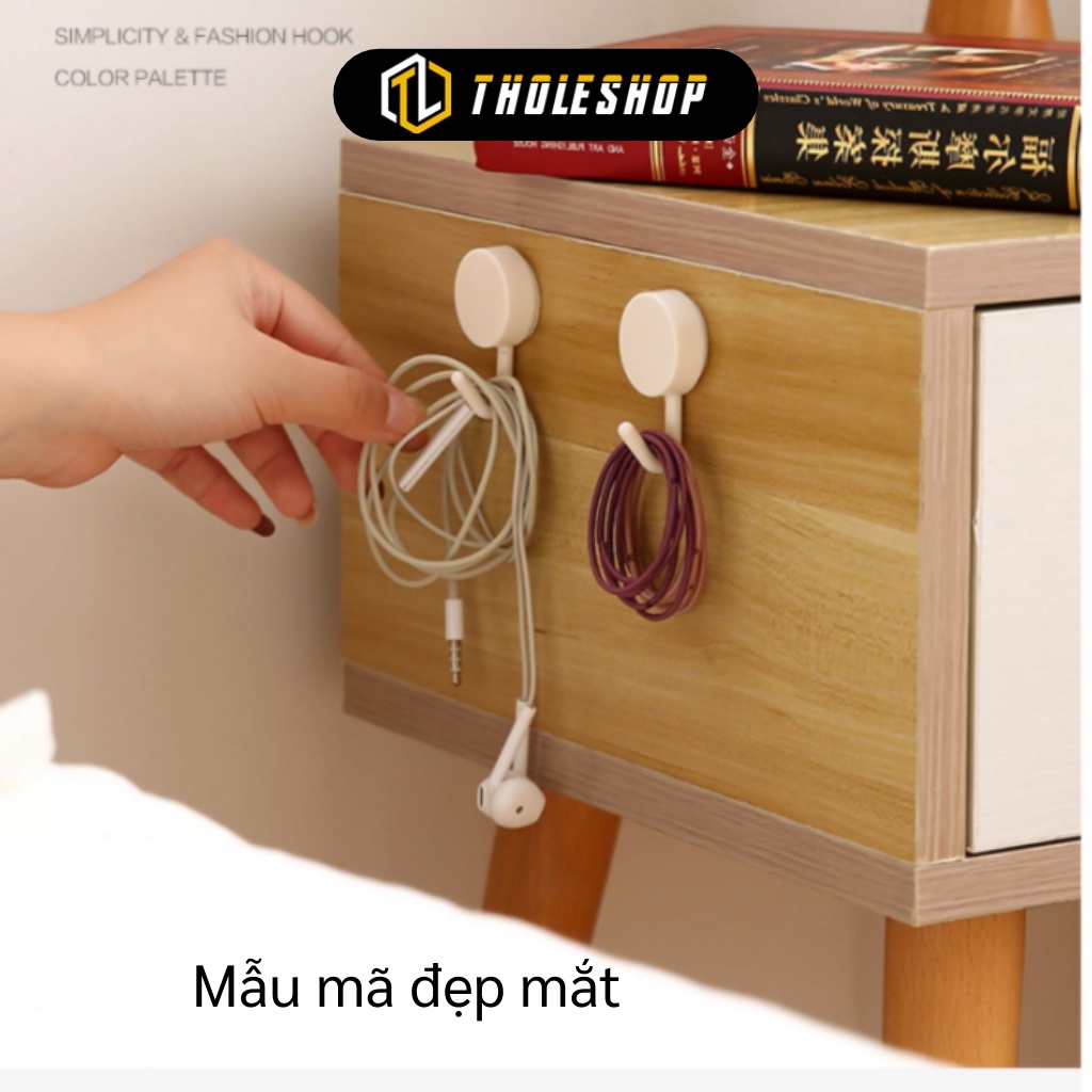 Móc Dán Tường - Combo 10 Móc Nhựa Treo Tường Nhà Bếp, Nhà Tắm Đa Năng Chịu Lực 9652
