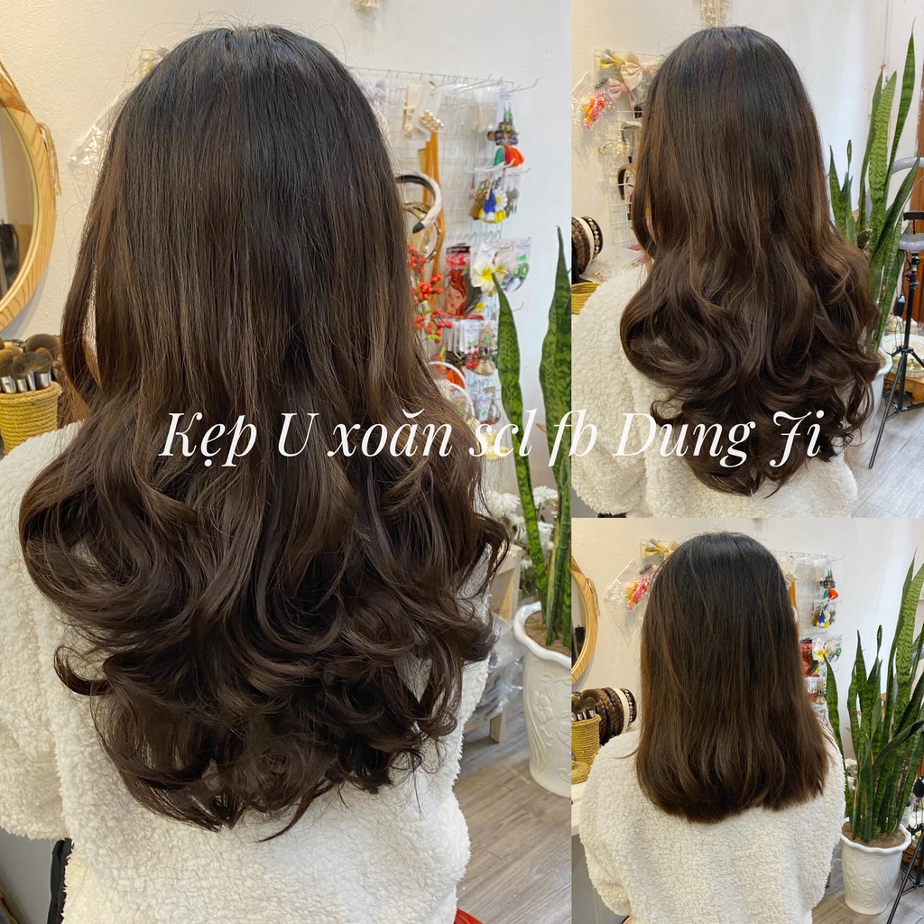 KU23  Tóc kẹp giả chữ U 60cm