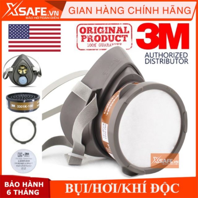 bộ mặt nạ phòng độc chính hảng 3M  cao cấp nguyên tem