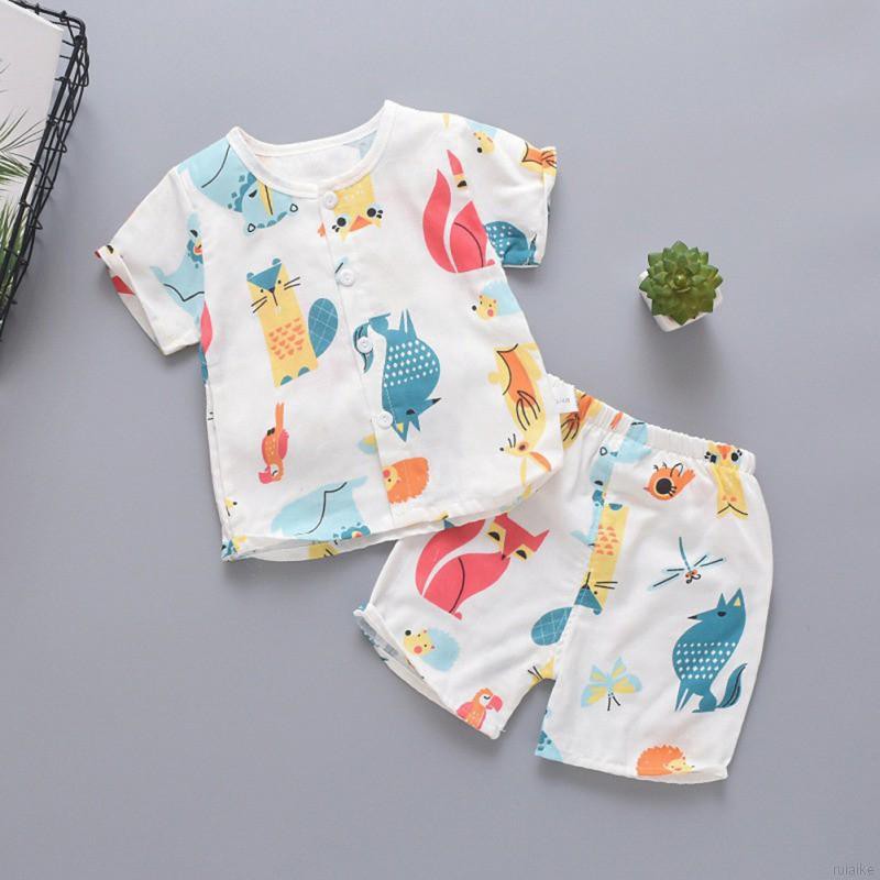 Bộ Quần Áo Ngủ Cotton Xinh Xắn Cho Bé