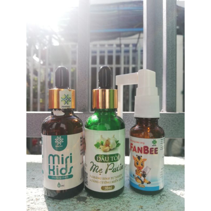 combo dầu tỏi, húng chanh