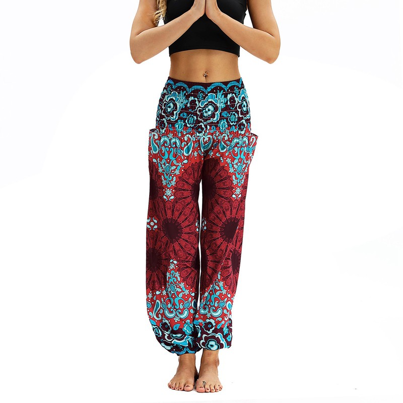 Quần Tập Yoga In Hoa Phong Cách Bohemian Cho Nữ | BigBuy360 - bigbuy360.vn