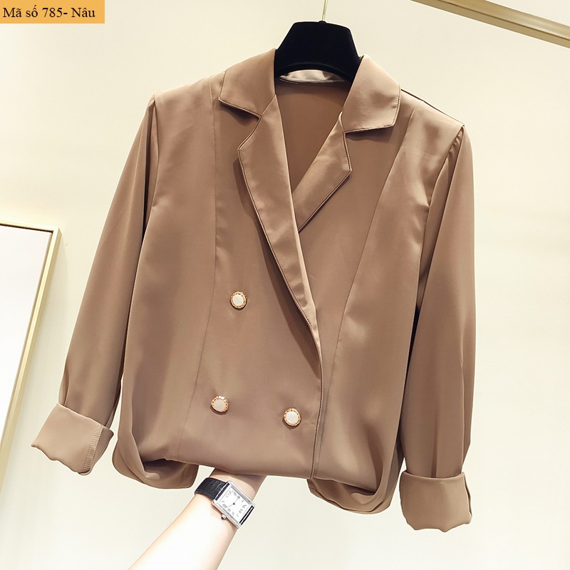 B785- Áo sơ mi cổ vest sang trọng