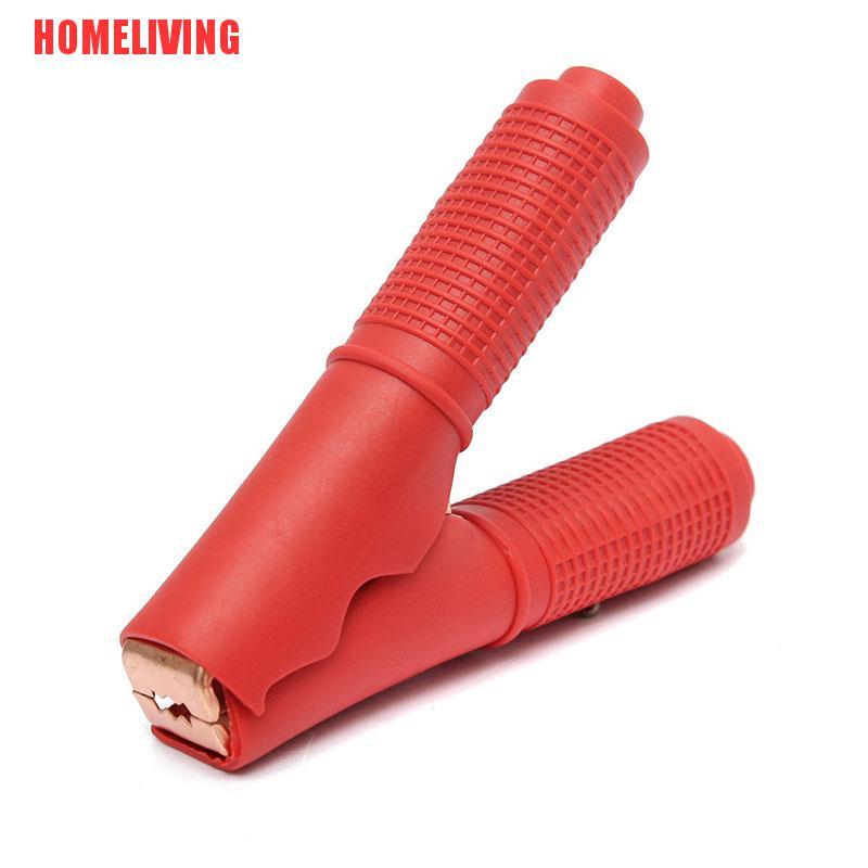 Set 2 Kẹp Cá Sấu Kiểm Tra Ắc Quy Xe Hơi Màu Đỏ + Đen