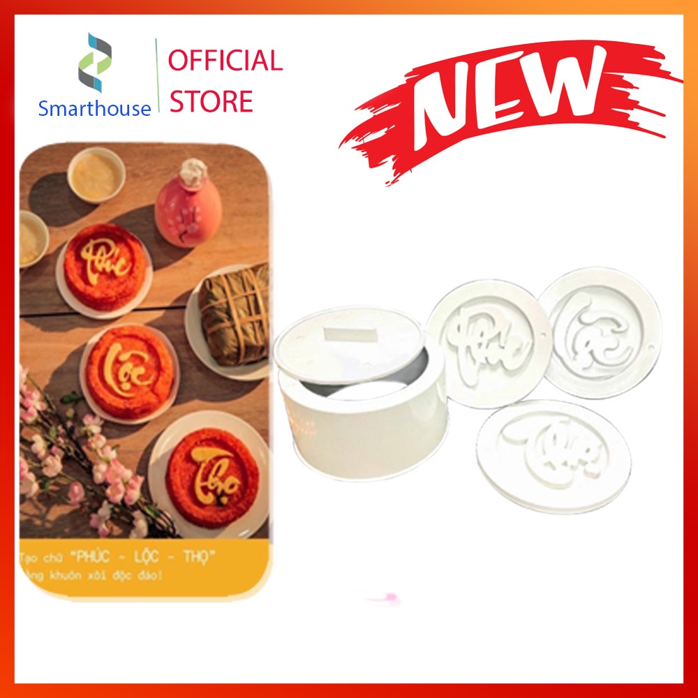 Khuôn xôi phúc lộc thọ, khuôn xôi 12x7cm nhựa mẫu mới 2022