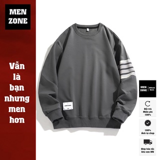 Áo Sweater phối sọc tay form rộng