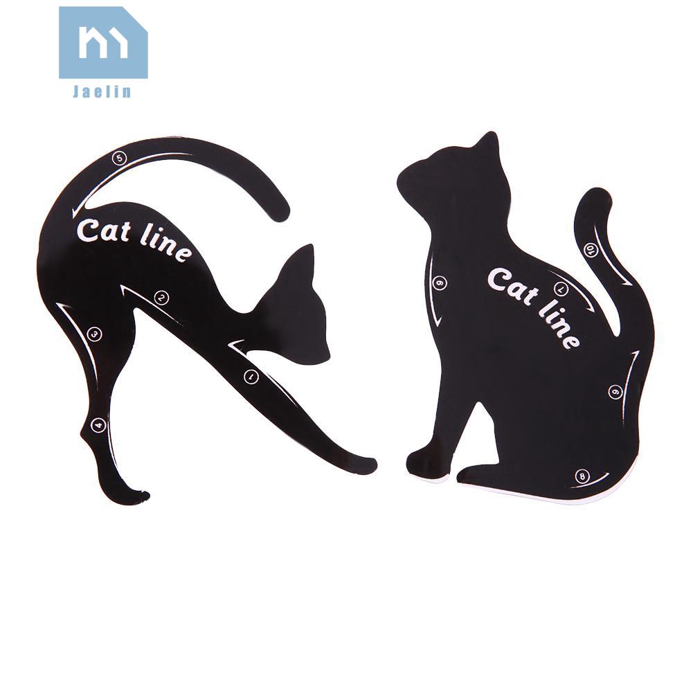 [Hàng mới về] Set 2 khuôn hỗ trợ kẻ trang điểm mắt lông mày thiết kế hình con mèo độc đáo
