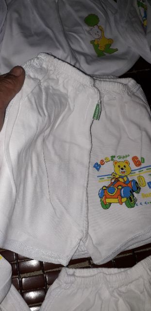 Sét 5 chiếc quần thun bầu màu trắng 100% cotton có in hình