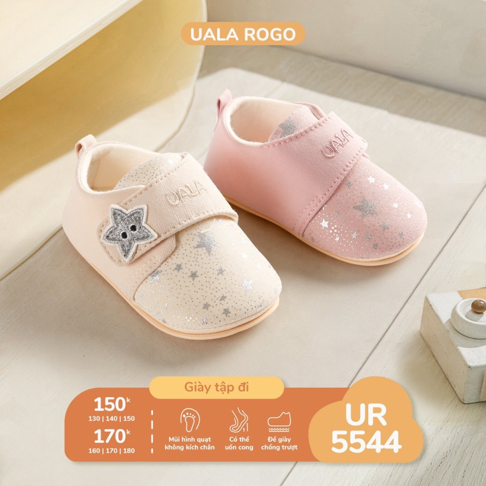 Giày dép tập đi Ualarogo đế cao su chống trượt quai dán êm chân an toàn 5544