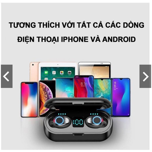 Tai nghe KHÔNG DÂY KIÊM SẠC DỰ PHÒNG TIỆN DỤNG