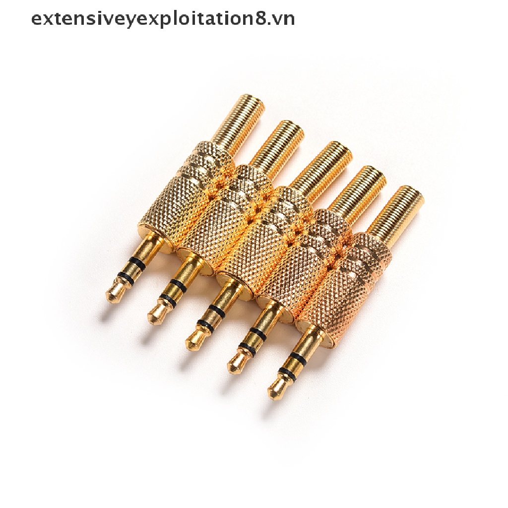 1 Jack Cắm Âm Thanh TRS Mạ Vàng 3.5mm 1 / 8 &quot;  [vn]