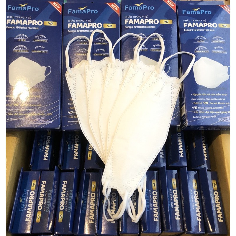 Khẩu trang cao cấp Famapro 4D tiêu chuẩn KF94 (10 cái/ hộp) | BigBuy360 - bigbuy360.vn