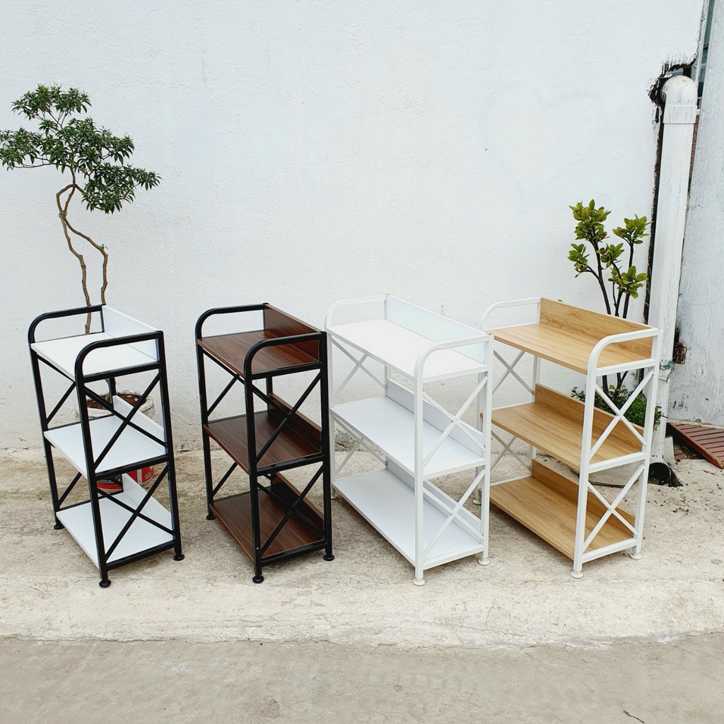 Kệ Để Đồ Khung Sắt Sơn Tĩnh Điện 💖FREE SHIP💖 Mặt Gỗ MDF Phủ Melamin Bền Đẹp