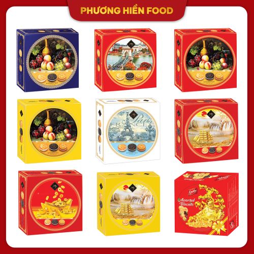 Bánh nhập khẩu thái lan Lucky Assorted tròn 310g