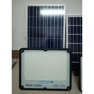 Bộ đèn pha led năng lượng mặt trời 300W- Thân nhôm, Có chế độ bật tắt tự động, IP67 chống nước tuyệt đối