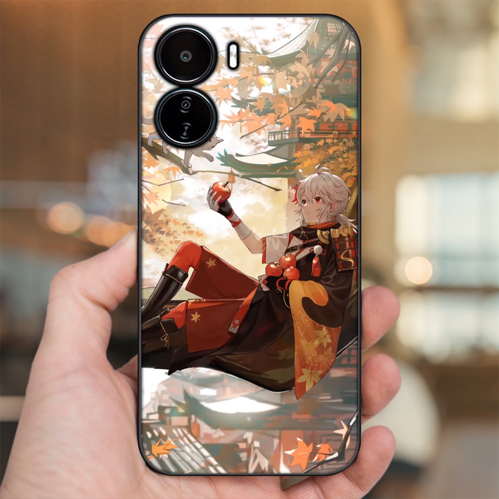 Ốp lưng Vivo Y16 viền đen in hình Kazuha Genshin Impact
