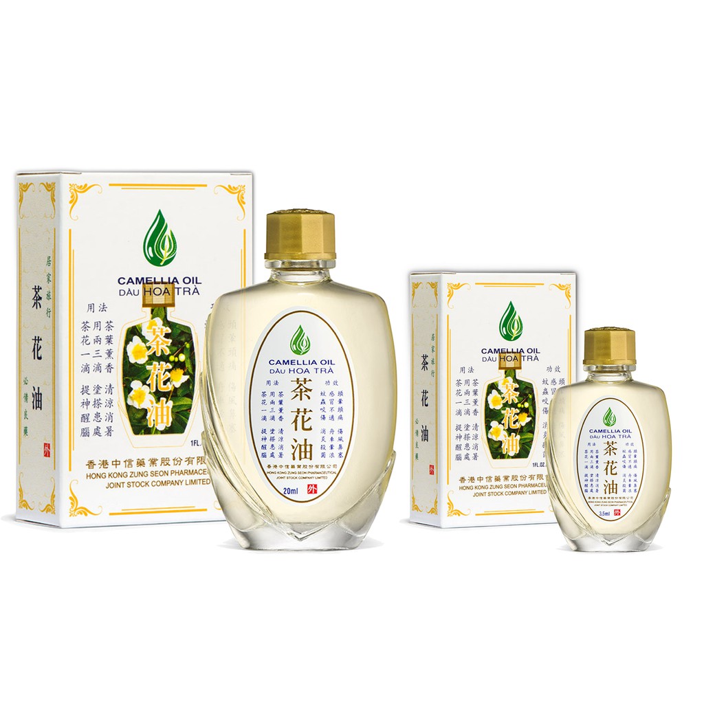 Combo dầu Hoa Trà (1 hộp 3.5ml & 1 hộp 20ml)