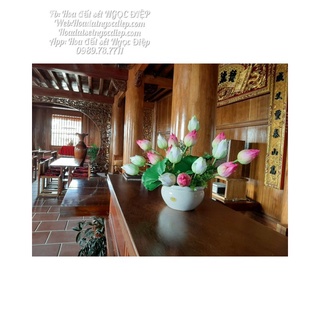 3 CÀNH NỤ SEN ĐẤT SÉT (60CM)