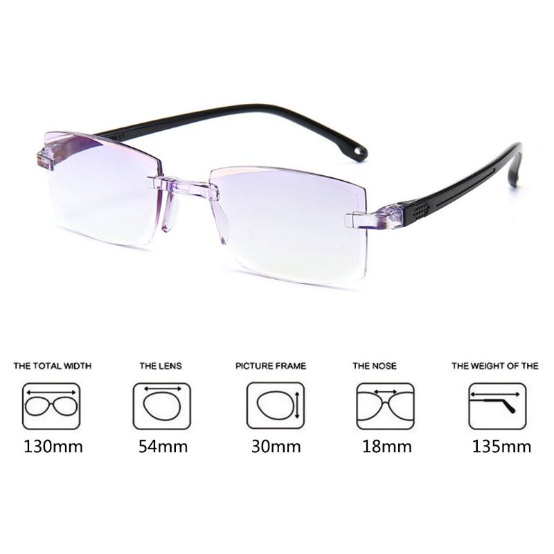 Kính Đọc Sách Không Gọng + 1 0 + 1 50 + 2 0 + 2 50 + 3 0 + 4 0 Cho Nam Và Nữ