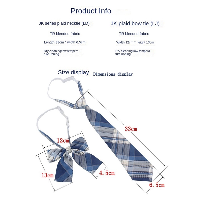 Cà Vạt Đồng Phục Học Sinh Kẻ Sọc Caro Dáng Rộng Có Khóa Kéo 24 Giờ Cho Nam Nữ