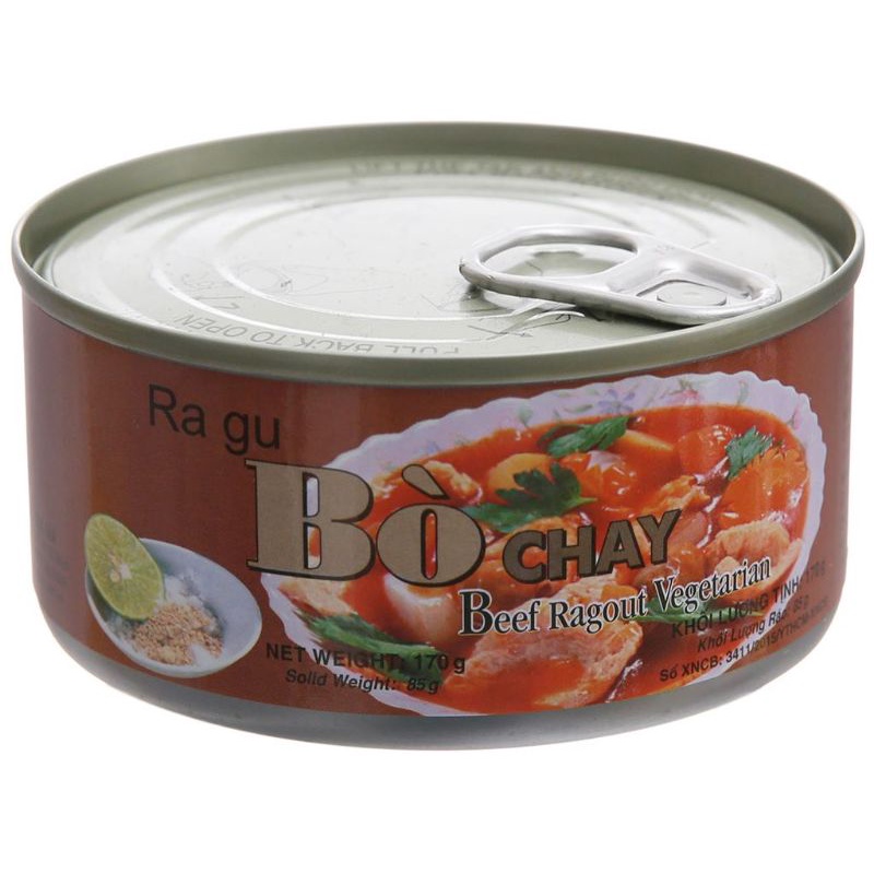 Ragu bò chay Vissan hộp 170g tiện lợi từ đậu nành, khoai tây, cà rốt