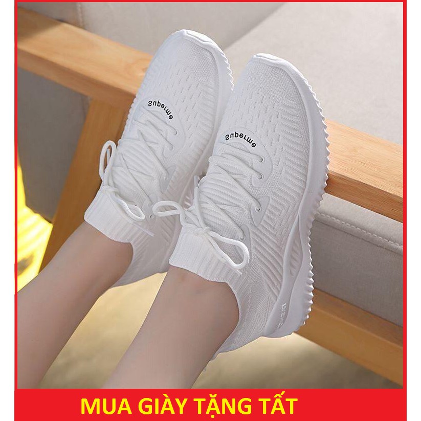 Giày sneaker nữ cổ chun cao cấp,Vải dệt thoáng khí,Đế cao su cao 4cm bền đẹp_3 màu. | BigBuy360 - bigbuy360.vn